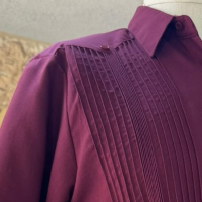 Chemise Guayabera Couleur Prune presidentielle pour homme