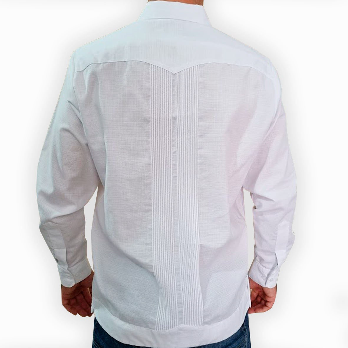 Chemise guayabera artisanale du Yucatán pour cérémonie de mariage