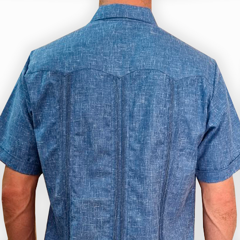 Guayabera bleue homme