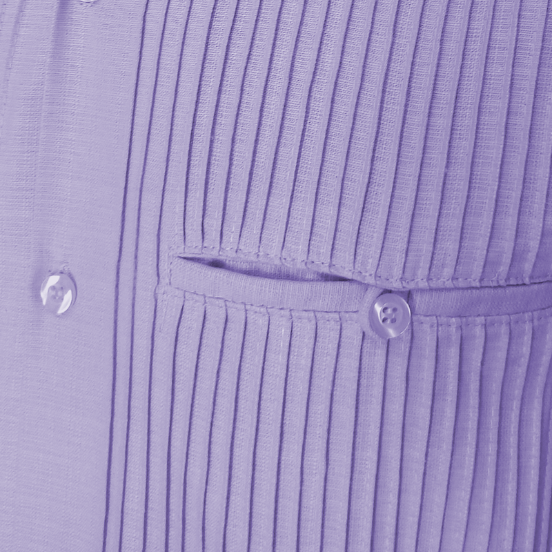 Guayabera lila à manches longues