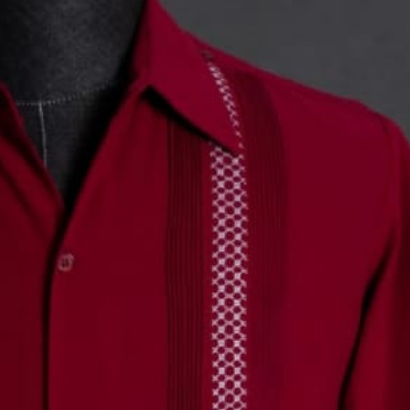 Guayabera rouge cerise