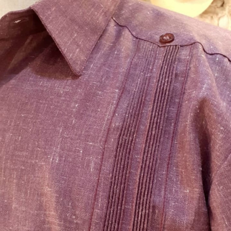 Guayabera cubaine rose homme