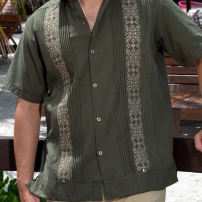 Guayabera Vert Militaire