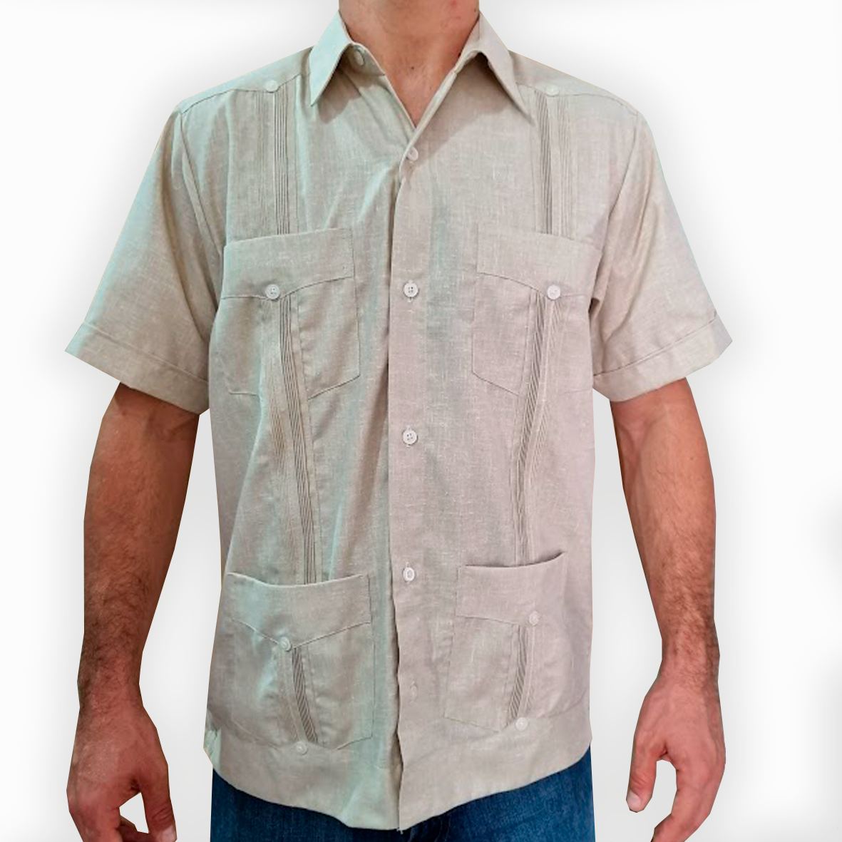 Guayabera beige classique