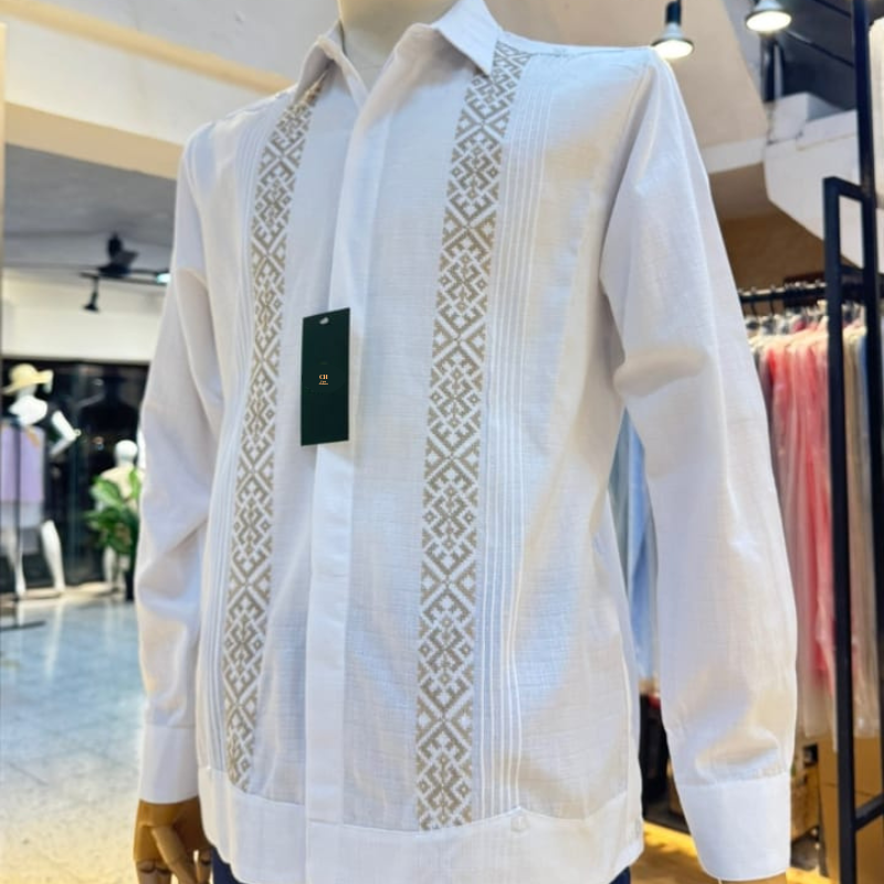Guayabera Blanche Brodée Mariage