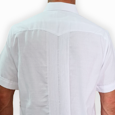 Guayabera blanche à manches courtes, élégante et légère – Casa Habana
