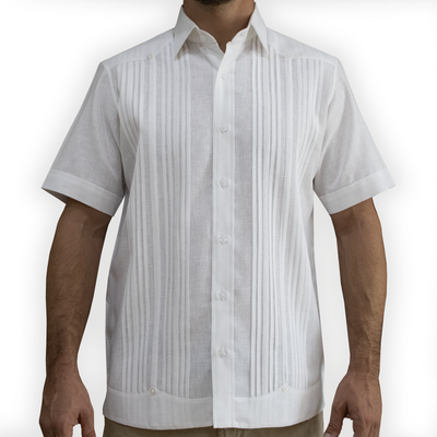 Guayabera blanche pour homme en coton léger – style moderne Casa Habana