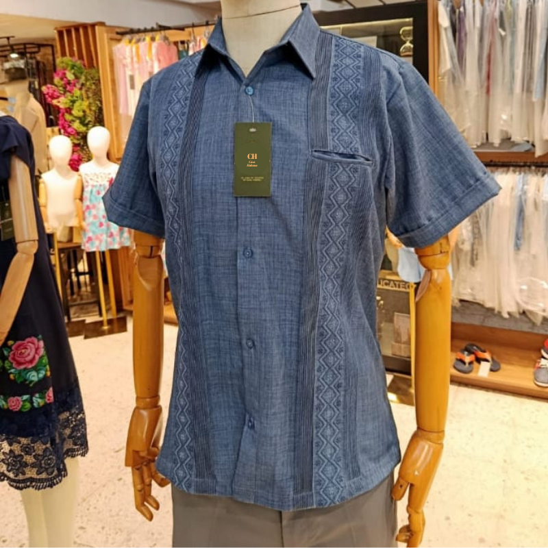 Guayabera Bleu Acier