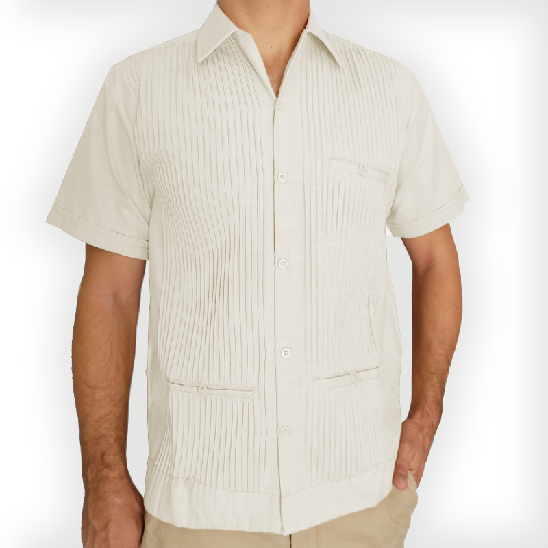 Guayabera couleur ivoire homme