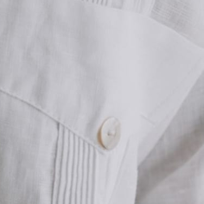 Guayabera cubaine blanche 100% lin pour mariage