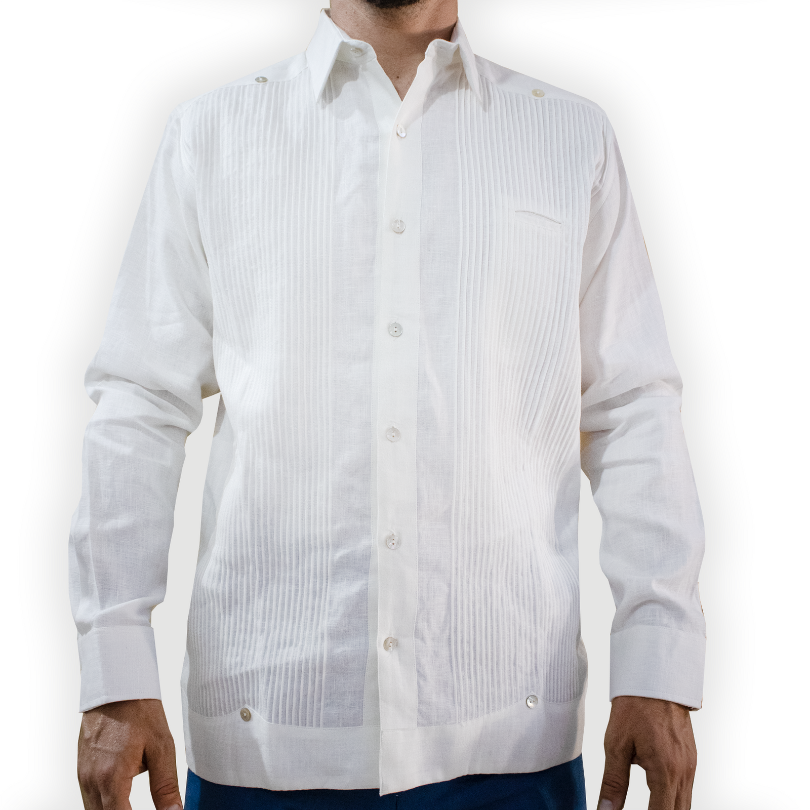 Guayabera en lin pour homme