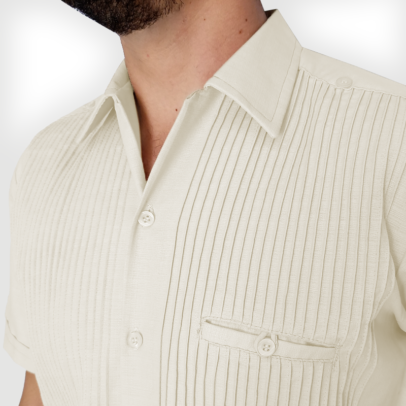 Guayabera couleur ivoire homme