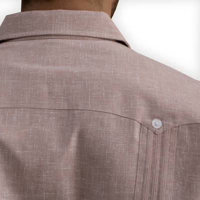 Guayabera palo de rosa en coton