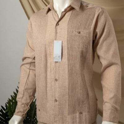 Guayabera présidentielle beige clair