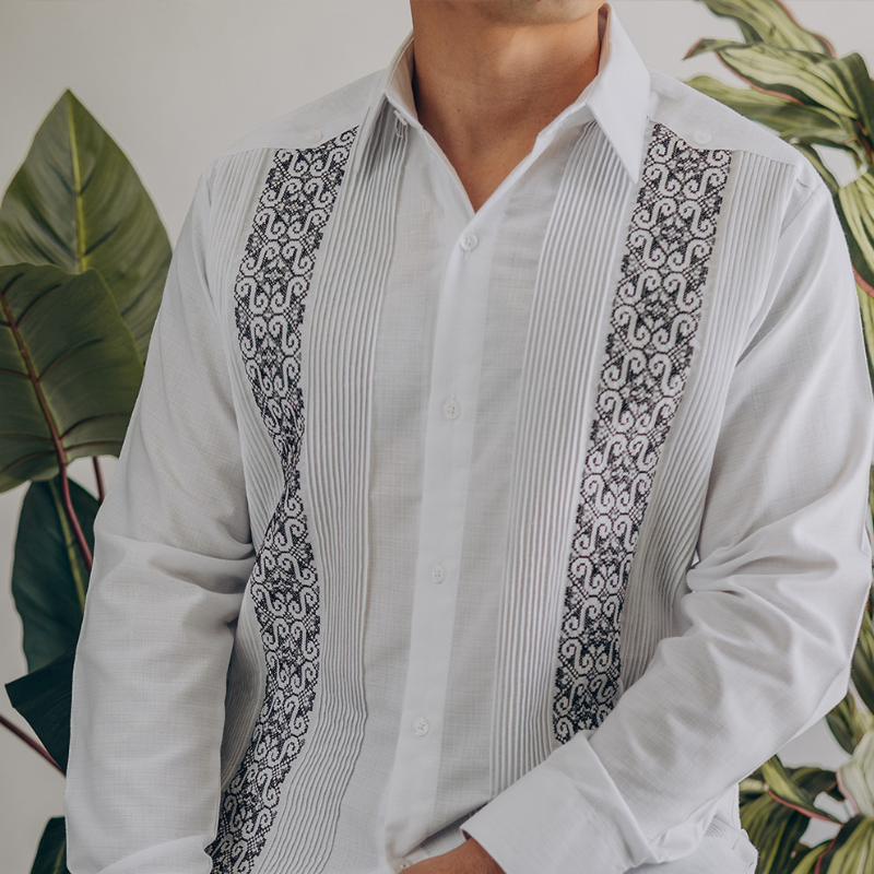 Guayabera Présidentielle Blanche Brodée