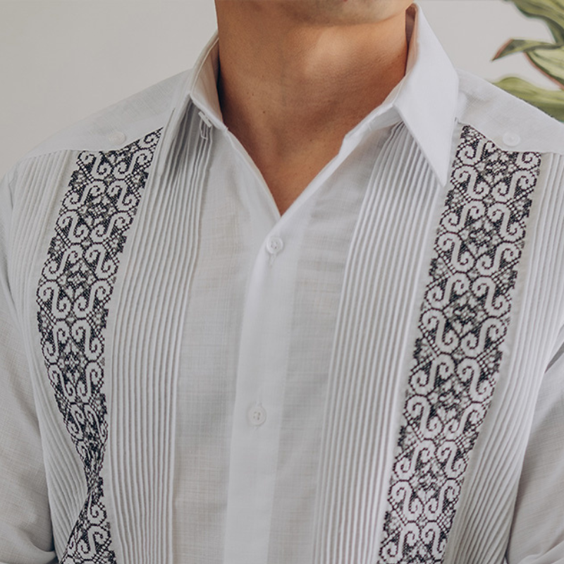 Guayabera Présidentielle Blanche Brodée