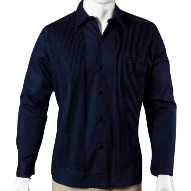 Guayabera présidentielle bleu marine