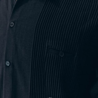 Guayabera présidentielle homme bleu foncé homme