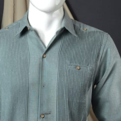 Guayabera présidentielle homme verte
