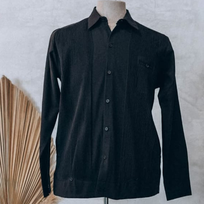 Guayabera présidentielle noire
