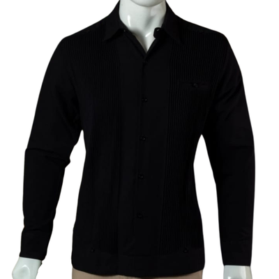 Guayabera présidentielle noire homme