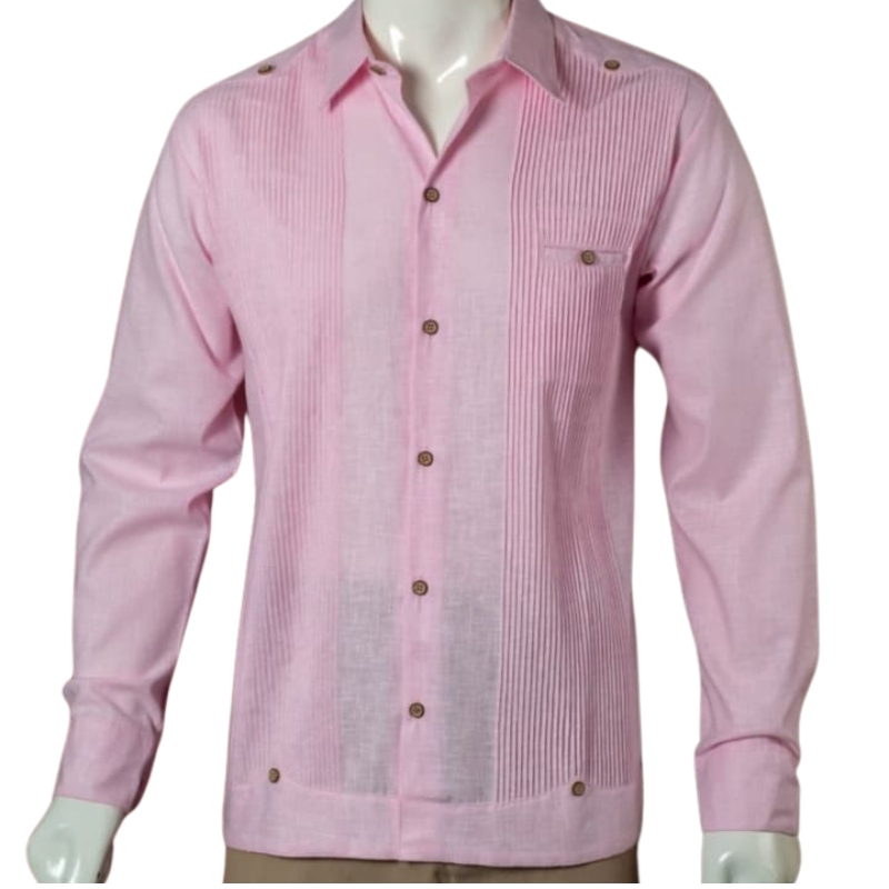Guayabera présidentielle rose