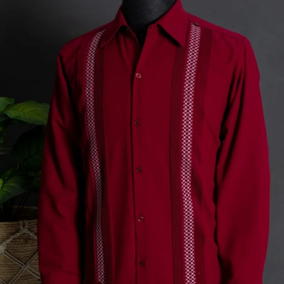 Guayabera rouge cerise Casa Habana