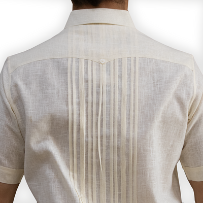 Guayabera traditionnelle couleur ivoire