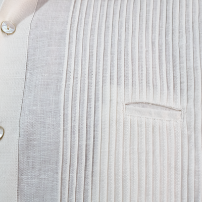 Guayabera en lin pour homme