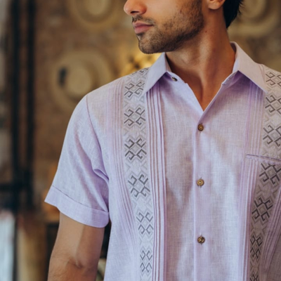 guayabera couleur lilas